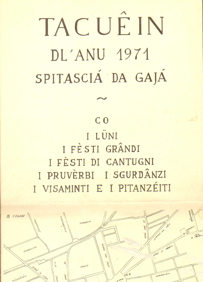 Tacuêin dl'anu 1971 spitascià da Gajà